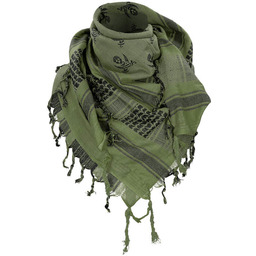Mil-Tec Chusta Arafatka Skull Olive - Olive