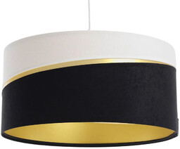 Lumes Biało-czarna lampa wisząca welurowa glamour - A338-Lurixa