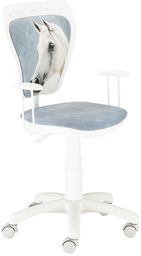 Krzesło Ministyle White Koń białe, szare, dla dziecka