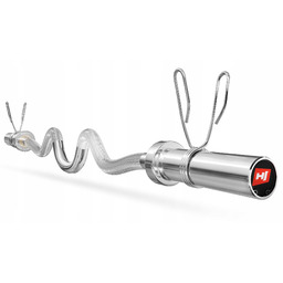 Stalowy gryf mocno łamany sztanga zaciski sprężynowe pełny