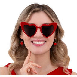 Okulary Serca - czerwone - 1 szt.