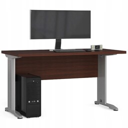 wenge biurko proste dla dziecka nogi metalowe 135
