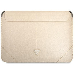 Guess Sleeve GUCS14PSATLE 13/14'' beżowy /beige Saffiano Triangle