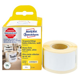 Etykiety na rolce, etykiety foliowe, wodoodporne, do termodruku