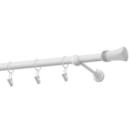 Karnisz pojedynczy 19 mm Diament biały 240 cm