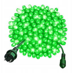 Lampki Choinkowe Led 300 Zielone Flash 24 m
