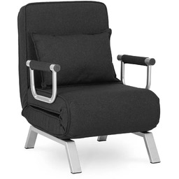 Edinos Rozkładany Fotel Czarny Wypoczynkowy Do Salonu P5-H22