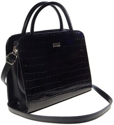 Torebka damska usztywniana elegancka z uchwytem czarna