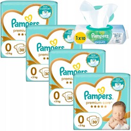 4x Pampers Premium Care Pieluszki dla dzieci, rozmiar