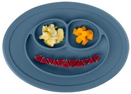 Silikonowy talerzyk z podkładką 2w1 Mini Mat Indigo