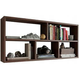 Półka wisząca Teo wenge ścienna na książki zdjęcia