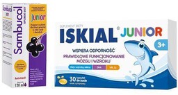 Zestaw Sambucol Junior, 120ml + Iskial Junior kapsułki