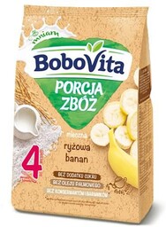 BoboVita Porcja Zbóż Mleczna kaszka ryżowa z bananem