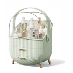 NETTLIFE Luksusowy organizer do makijażu, duży, przenośny, wodoodporny