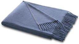 Biederlack Pled Fransenplaid Blue Ice