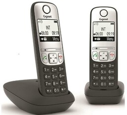 Gigaset A690 DUO Czarno-srebrny Telefon bezprzewodowy
