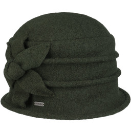 Kapelusz z Sukna Welnianego Maliva by McBURN, oliwkowy,