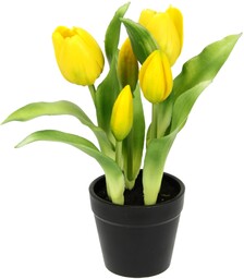 Flair Flower Sztuczne tulipany w doniczce, prawdziwe