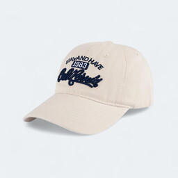 Czapka z daszkiem casualowa unisex kremowa Recea