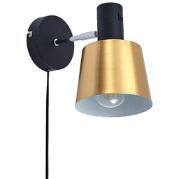 Lindby - Vlada Lampa Ścienna Matt Brass/Matt Black