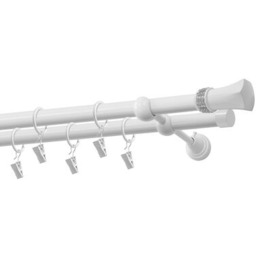 Karnisz podwójny 19/19 mm Diament biały 160 cm