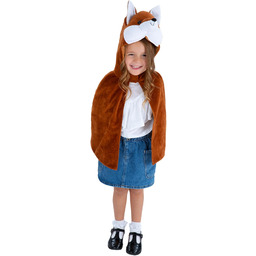 Deluxe Fox Plush Cape, Kids - - S-M