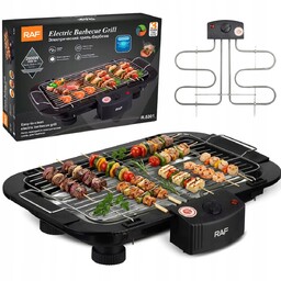 Grill Elektryczny Ogrodowy Stojący Stołowy Kontaktowy Termostat 2200W