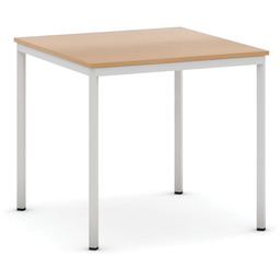 Stół jadalniany, 80x80 cm, szara podstawa, buk