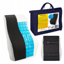 Poduszka lędźwiowa pod plecy z żelem chłodzącym 4FIZJO
