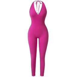 Damski Kombinezon Jednoczęściowy Body Bez Pleców Modelujący Różowy
