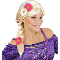 Widmann 06751 - Peruka Roszpunka, blond, z warkoczem