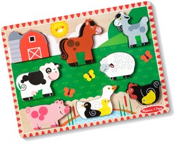 Melissa and Doug Farm Wooden Chunky Puzzle (8
