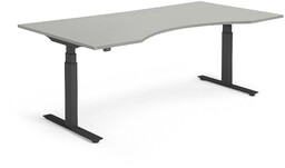 Biurko z regulacją wysokości MODULUS, ergonomiczne, 2000x1000 mm,