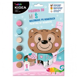 Figurka 3D malowanie po numerach Miś Kidea DF-F3DMNMKA-98507