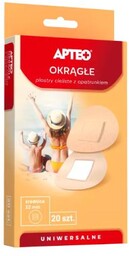 APTEO Okrągłe Plastry cieliste z opatrunkiem, 20 szt.