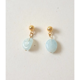 Pakamera Kolczyki MINI akwamaryn