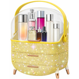 NETTLIFE Luksusowy organizer do makijażu, duży, przenośny, wodoodporny