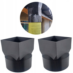 2x Reduktor Do Krop 80X80 mm Ø80-100 Adapter