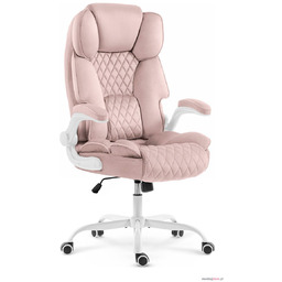 Fotel biurowy obrotowy HC-1033 Tkanina Welur Różowy +