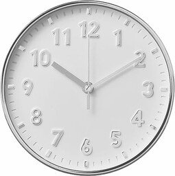 AMARE Zegar ścienny skandynawski Luna 20,3 cm, biały