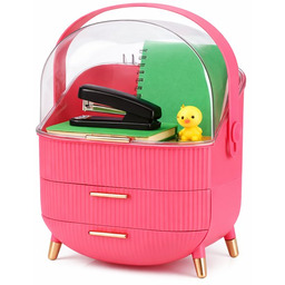 NETTLIFE Luksusowy organizer do makijażu, duży, przenośny, wodoodporny