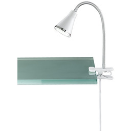 Lampa biurkowa na klips biały + srebrny ARRAS