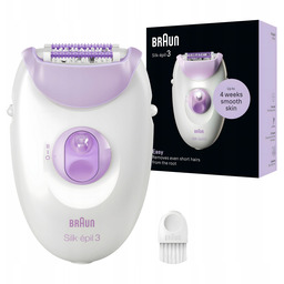 Braun Silk-épil 3 3-000 depilator biało-fioletowy SmartLight