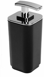 GEDY 638214 Seventy Dozownik mydła stojący, czarny