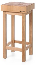 Kloc masarski drewniany na podstawie drewnianej 500x150
