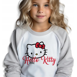 Piżama Szara Długi Rękaw Spodnie HELLO KITTY *IMIĘ*