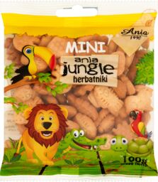 Ania Jungle Herbatniki Mini, bez dodatku cukru, 100