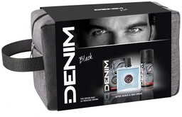 Denim, Black, zestaw kosmetyków + kosmetyczka, 2 szt.