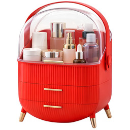 NETTLIFE Luksusowy organizer do makijażu, duży, przenośny, wodoodporny