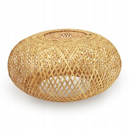 Abażur Klosz Bambusowy Rattanowy do Lampy Beż Boho